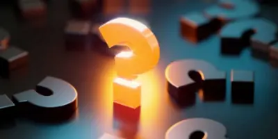 Glowing question mark